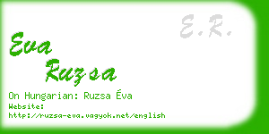 eva ruzsa business card